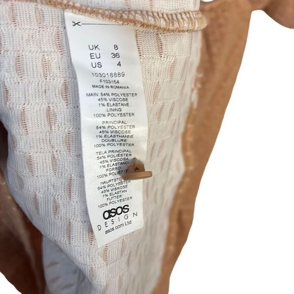 ASOS Design NWT Puff Ball Open Back Mini Dress - Picture 7 of 9